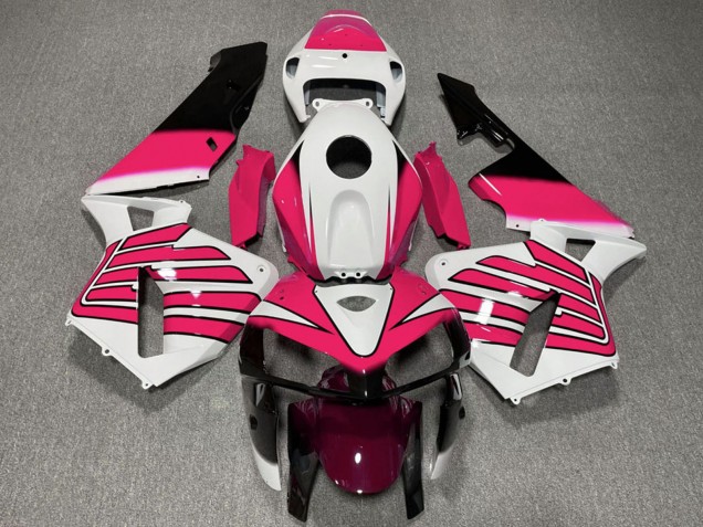 2005-2006 White Pink Wings Honda CBR600RR Motorcycle Fairings UK