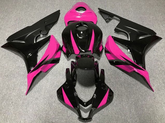 2007-2008 Pink Glossy Black Matte Black Honda CBR600RR Motorcycle Fairings UK