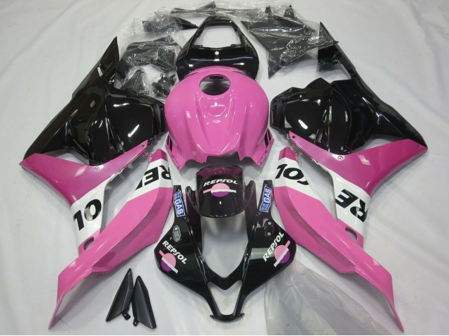 2009-2012 Pink White Glossy Black Repsol Honda CBR600RR Motorcycle Fairings UK