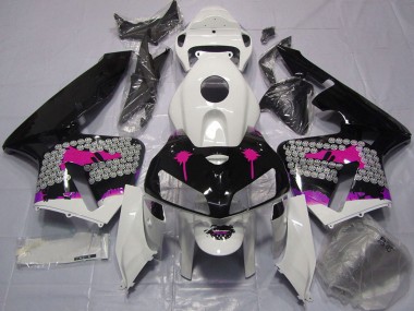 Buy 2005-2006 Pink Splatter on Glossy Black Honda CBR600RR Motorcycle Fairings UK