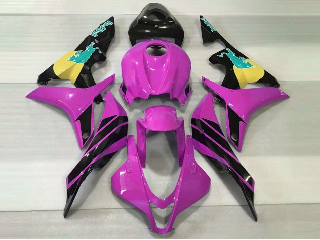 2007-2008 Pink Yellow Glossy Black Blue Bull Honda CBR600RR Motorcycle Fairings UK