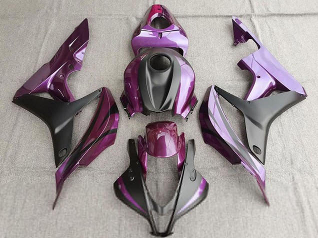 2007-2008 Purple Matte Black Honda CBR600RR Motorcycle Fairing UK