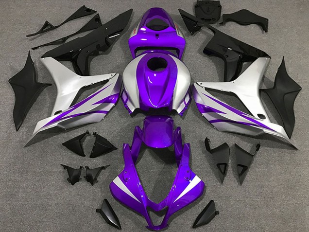 2007-2008 Silver Purple Glossy Black OEM Style Honda CBR600RR Motorcycle Fairings UK