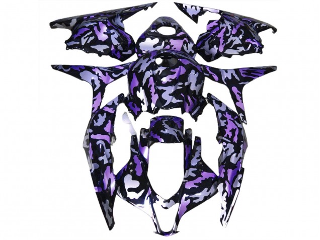2009-2012 Purple Silver Camouflage Honda CBR600RR Motorcycle Fairing UK