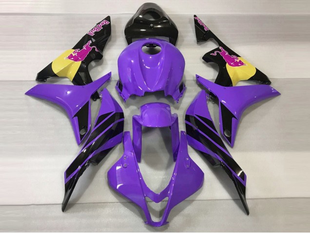 2007-2008 Purple Yellow Glossy Black Pink Bull Honda CBR600RR Motorcycle Fairings UK