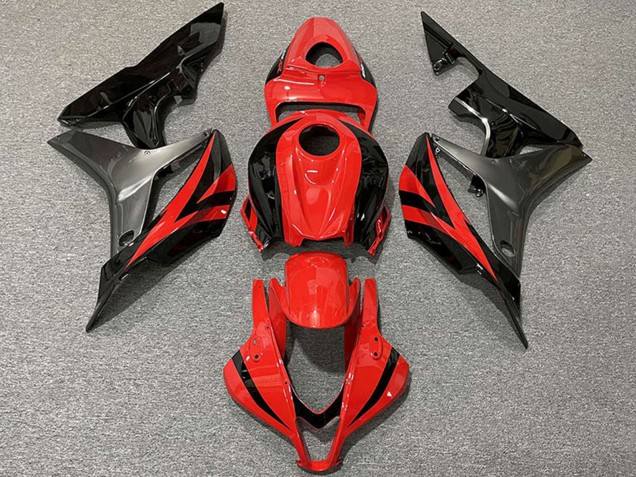 2007-2008 Grey Red Glossy Black OEM Style Honda CBR600RR Motorcycle Fairings UK