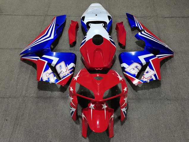2005-2006 White Red Blue 69 Honda CBR600RR Motorcycle Fairings UK