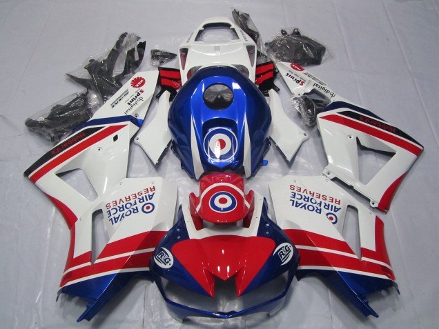 2013-2026 White Red Blue Royal Air Force Honda CBR600RR Motorcycle Fairings UK