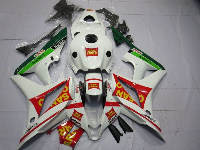 2007-2008 White Red Green Yellow San Carlo Honda CBR600RR Motorcycle Fairings UK