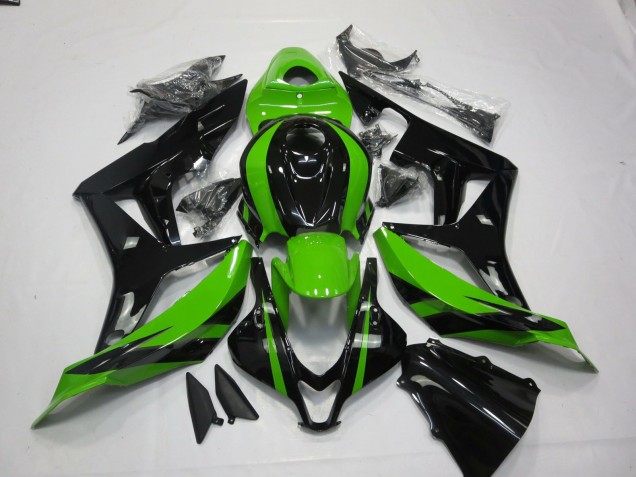 2007-2008 Green Glossy Black Honda CBR600RR Motorcycle Fairings UK