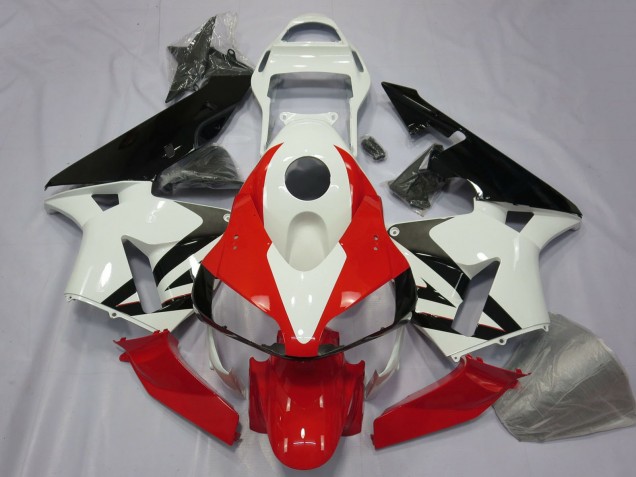 2003-2004 White Red Glossy Black Honda CBR600RR Motorcycle Fairing UK