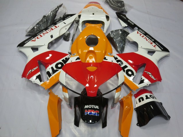 2005-2006 White Repsol Honda CBR600RR Motorcycle Fairings UK