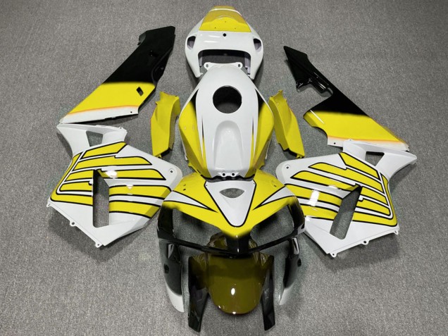 2005-2006 Yellow and White Wings Honda CBR600RR Motorcycle Fairings UK