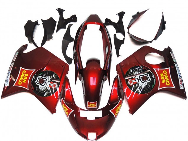 1996-2007 Red Yellow San Carlo Honda CBR1100XX Motorcycle Fairings UK
