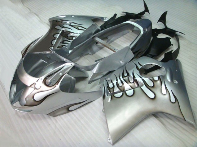 1996-2007 Silver Black Flame Honda CBR1100XX Motorcycle Fairings UK