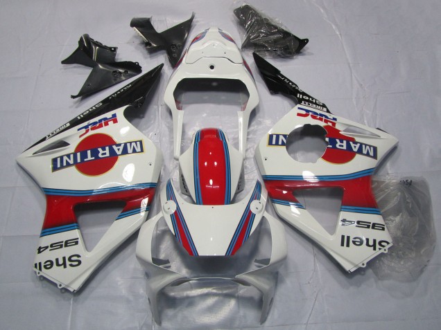 2002-2003 White Red Black Martini Honda CBR954RR Motorcycle Fairings UK