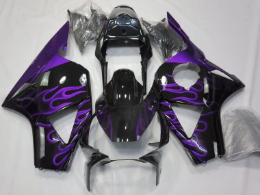 Buy 2002-2003 Glossy Black Purple Flame Honda CBR954RR Motorcycle Fairings UK