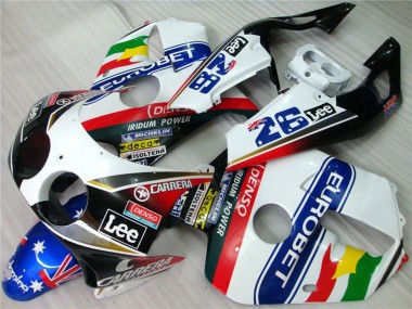 Buy 1990-1998 White Blue Red Yellow Green Carrera EuroBet Lee Honda CBR250RR Motorcycle Fairings UK