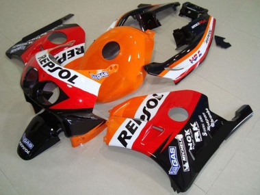 Buy 1990-1998 Orange White Red Glossy Black Classic Repsol Honda CBR250RR Motorcycle Fairings UK