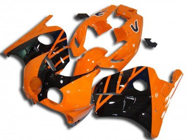 Buy 1990-1998 Orange Glossy Black Honda CBR250RR Motorcycle Fairings UK