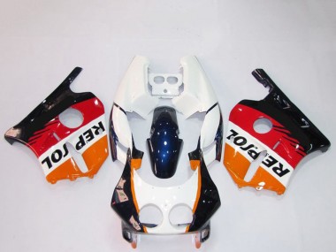 Buy 1990-1998 Orange White Red Glossy Black Repsol Honda CBR250RR Motorcycle Fairings UK