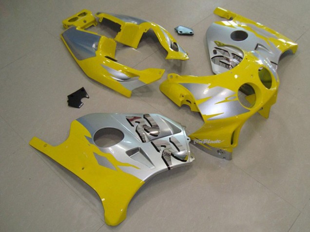 1990-1998 Silver Yellow Honda CBR250RR Motorcycle Fairings UK