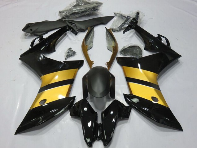 2011-2012 Gold Glossy Black CBR Design Honda CBR600F Motorcycle Fairings UK
