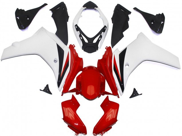 2011-2012 White Red Glossy Black Honda CBR600F Abs Motorcycle Fairings UK