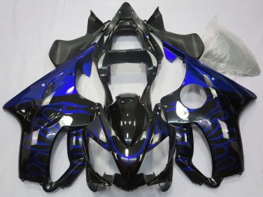 Buy 2001-2003 Glossy Black Blue Flame Honda CBR600 F4i Motorcycle Fairings UK