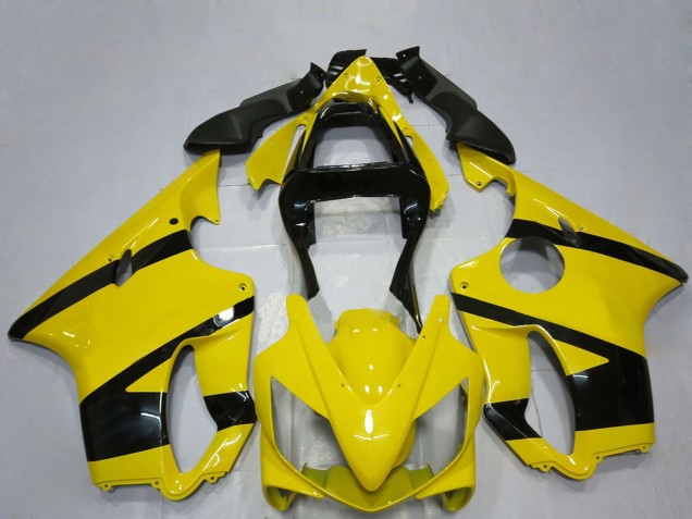 2001-2003 Yellow Glossy Black Honda CBR600 F4i Motorcycle Fairings UK