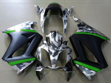 Buy 2002-2013 Grey Camouflage Green Matte Black Honda VFR 800 Motorcycle Fairings UK