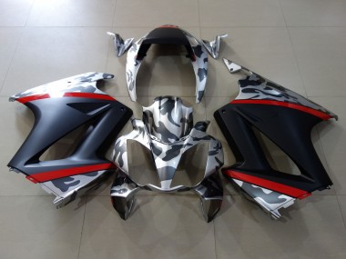 Buy 2002-2013 Grey Camouflage Red Matte Black Honda VFR 800 Motorcycle Fairings UK