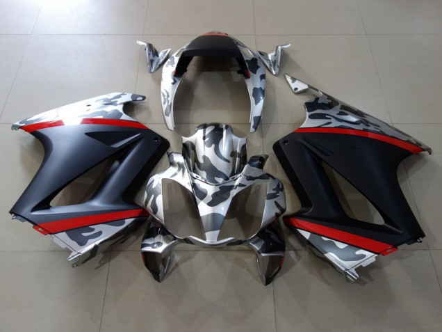 2002-2013 Grey Camouflage Red Matte Black Honda VFR 800 Motorcycle Fairings UK