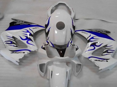 Buy 2002-2013 White Blue Flame Honda VFR 800 Motorcycle Fairings UK