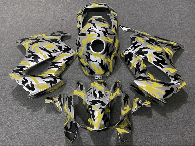 2002-2013 Yellow Camouflage Honda VFR 800 Motorcycle Fairings UK
