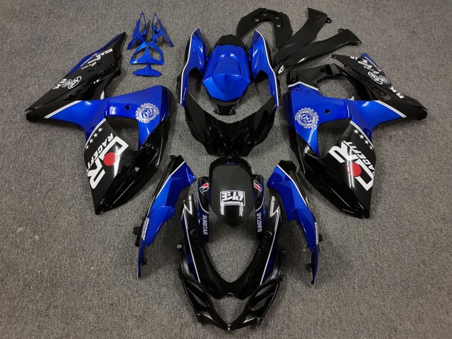 2009-2016 Black and Blue with Custom Logo Suzuki GSXR 1000 Motorcycle Fairings UK