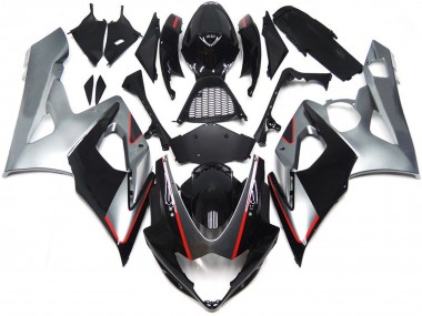 Buy 2005-2006 Glossy Black Silver Red Suzuki GSXR 1000 Motorcycle Fairings UK