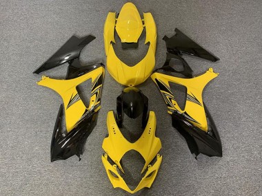 Buy 2007-2008 Yellow Glossy Black Suzuki GSXR 1000 Motorcycle Fairings UK