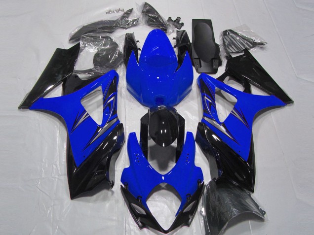 2007-2008 Blue Glossy Black Suzuki GSXR 1000 Motorcycle Fairing UK