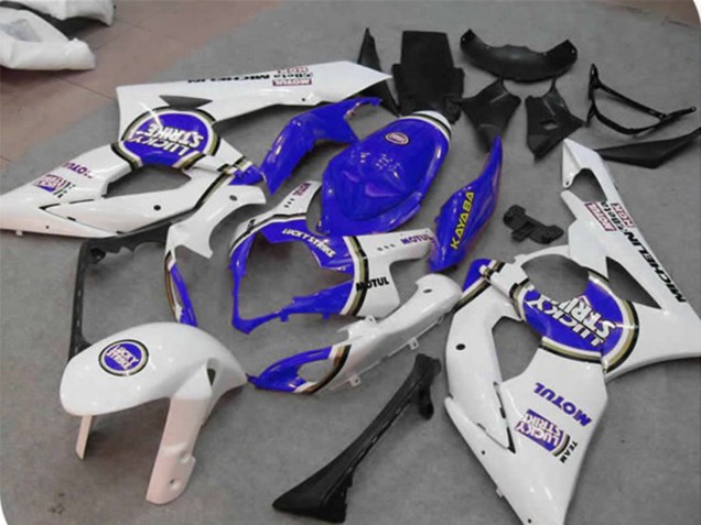 2005-2006 White Blue Lucky Strike Suzuki GSXR 1000 Motorcycle Fairings UK