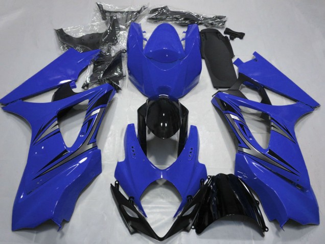 2007-2008 Blue Glossy Black OEM Style Suzuki GSXR 1000 Motorcycle Fairings UK