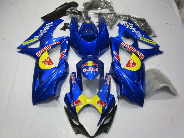 2007-2008 Blue Yellow Red Bull Suzuki GSXR 1000 Motorcycle Fairings UK
