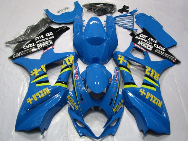2007-2008 Blue Gold Black Rizla Suzuki GSXR 1000 Motorcycle Fairing UK