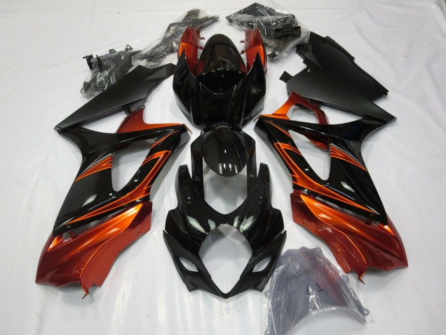 2007-2008 Orange Black Suzuki GSXR 1000 Motorcycle Fairings UK