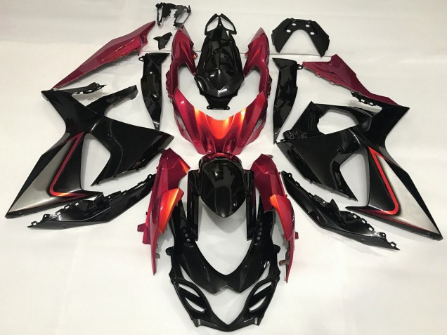 2009-2016 Glossy Black Red Suzuki GSXR 1000 Motorcycle Fairing UK