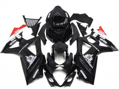 Buy 2007-2008 Glossy Black White Red Suzuki GSXR 1000 Motorcycle Fairings UK