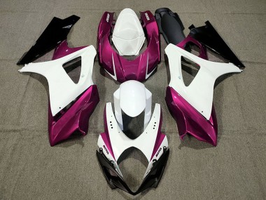 Buy 2007-2008 White Pink Black Suzuki GSXR 1000 Motorcycle Fairings UK