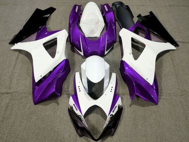 Buy 2007-2008 White Purple Black Suzuki GSXR 1000 Motorcycle Fairings UK