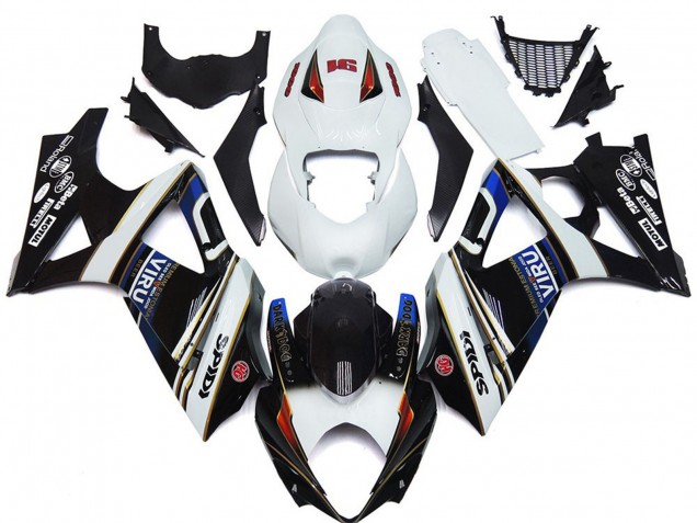 2007-2008 White Blue Red Black Viru Suzuki GSXR 1000 Motorcycle Fairings UK