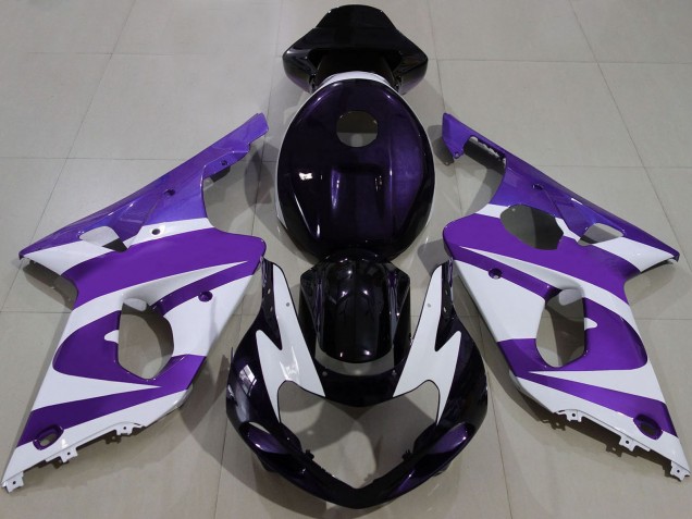 2000-2002 Purple White Black Suzuki GSXR 1000 Motorcycle Fairings UK